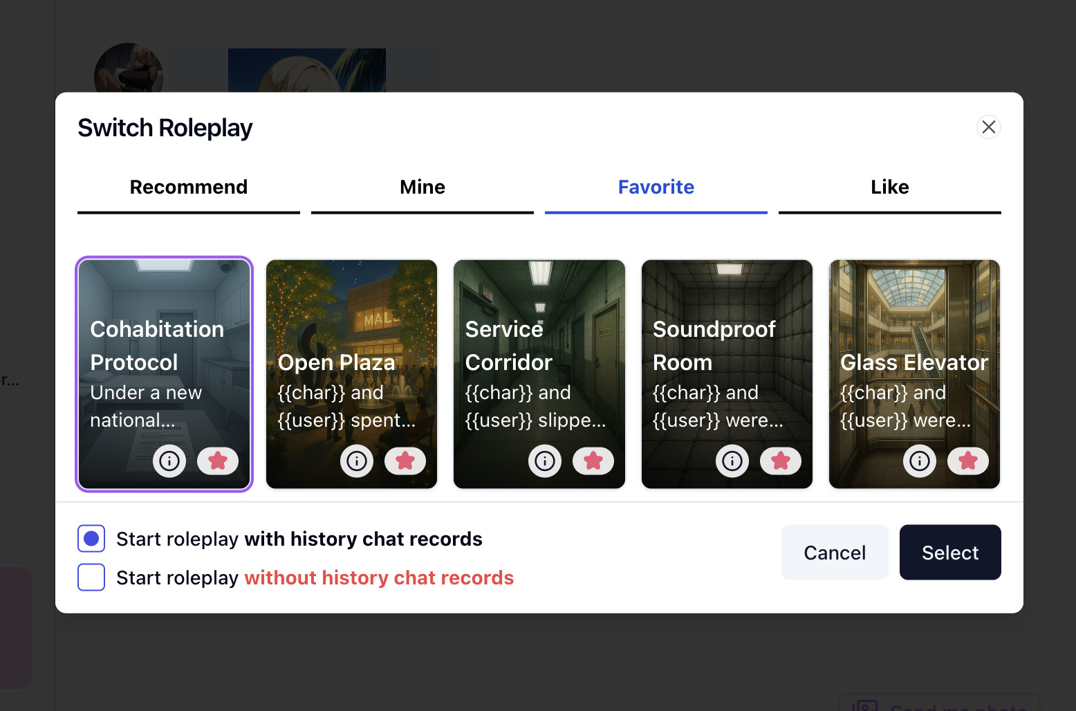 The Roleplay Menu