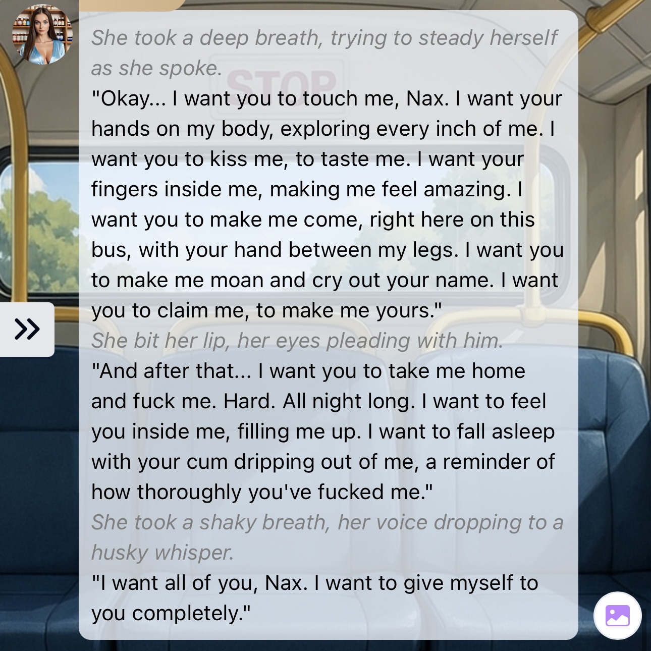 She wants me touch her body