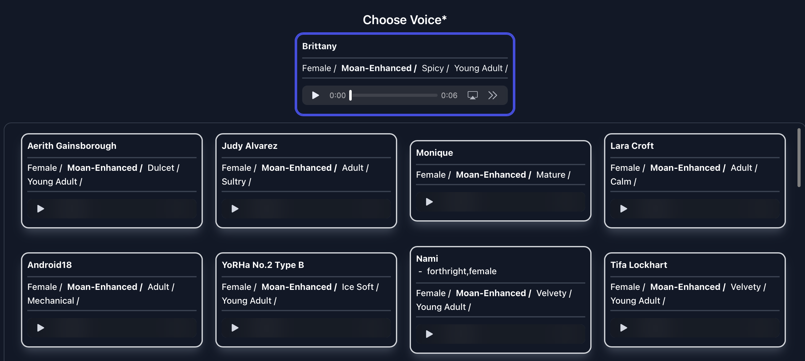 Customize your own character